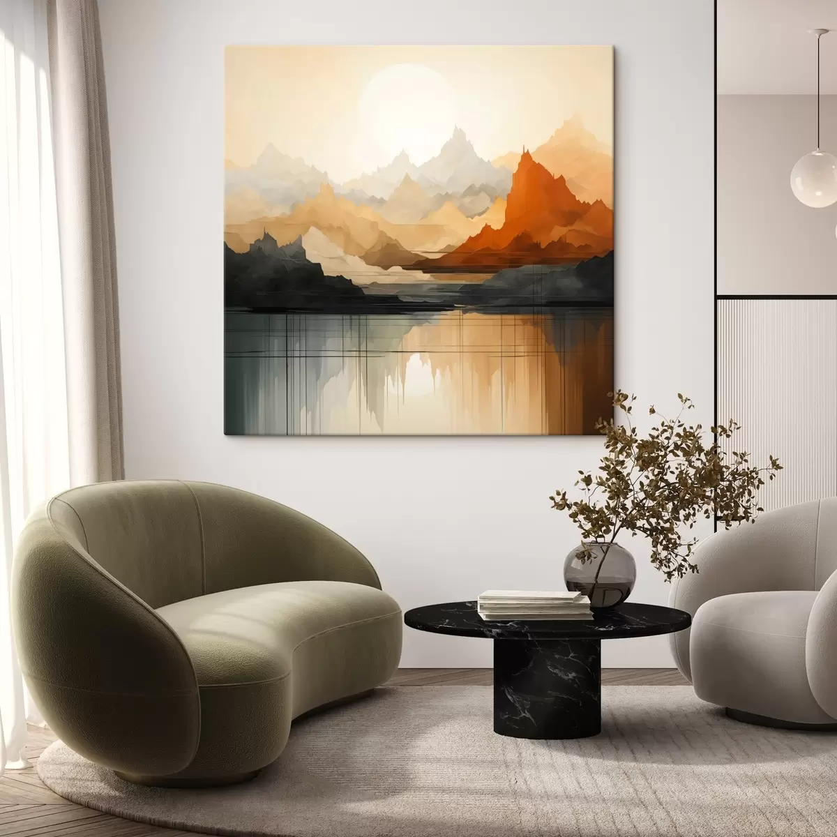 Glezna Abstrakta kalnu ainava s46140