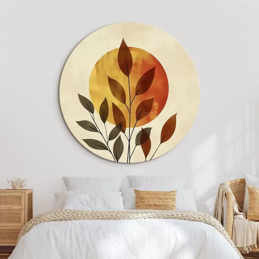 Glezna Zariņš ar lapām r46132