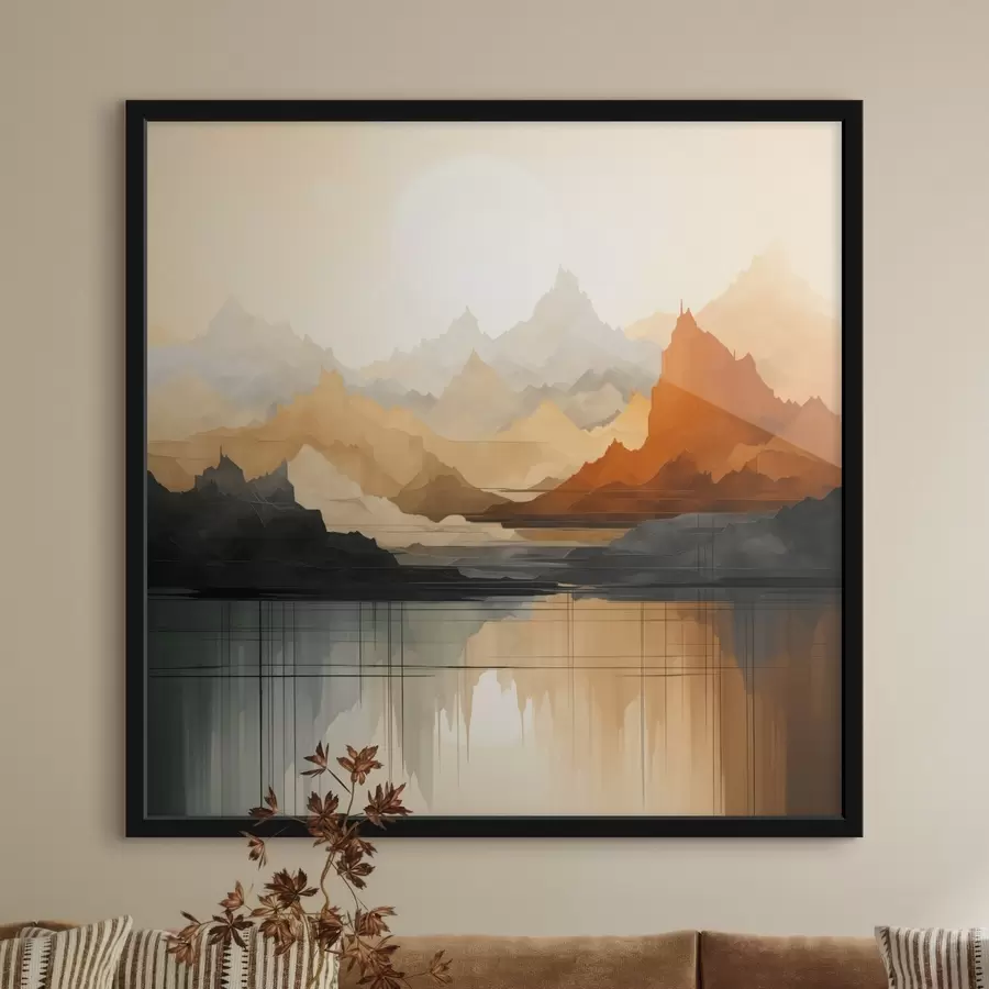 Fototapetes Abstrakta kalnu ainava f46140