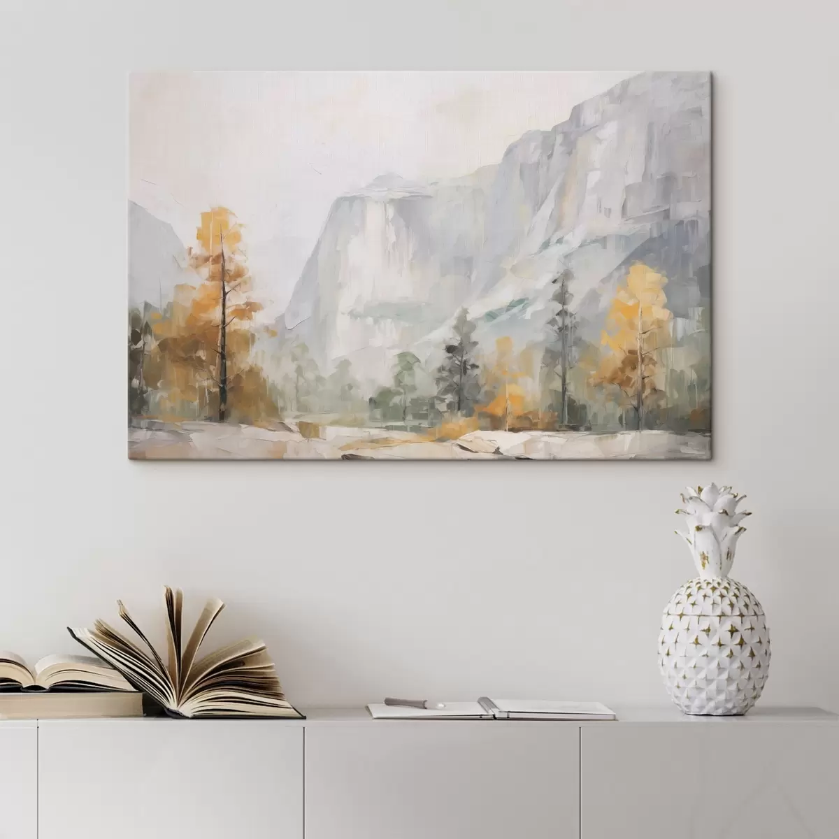 Glezna Meža ainava kalnu priekšā, glezna s46299