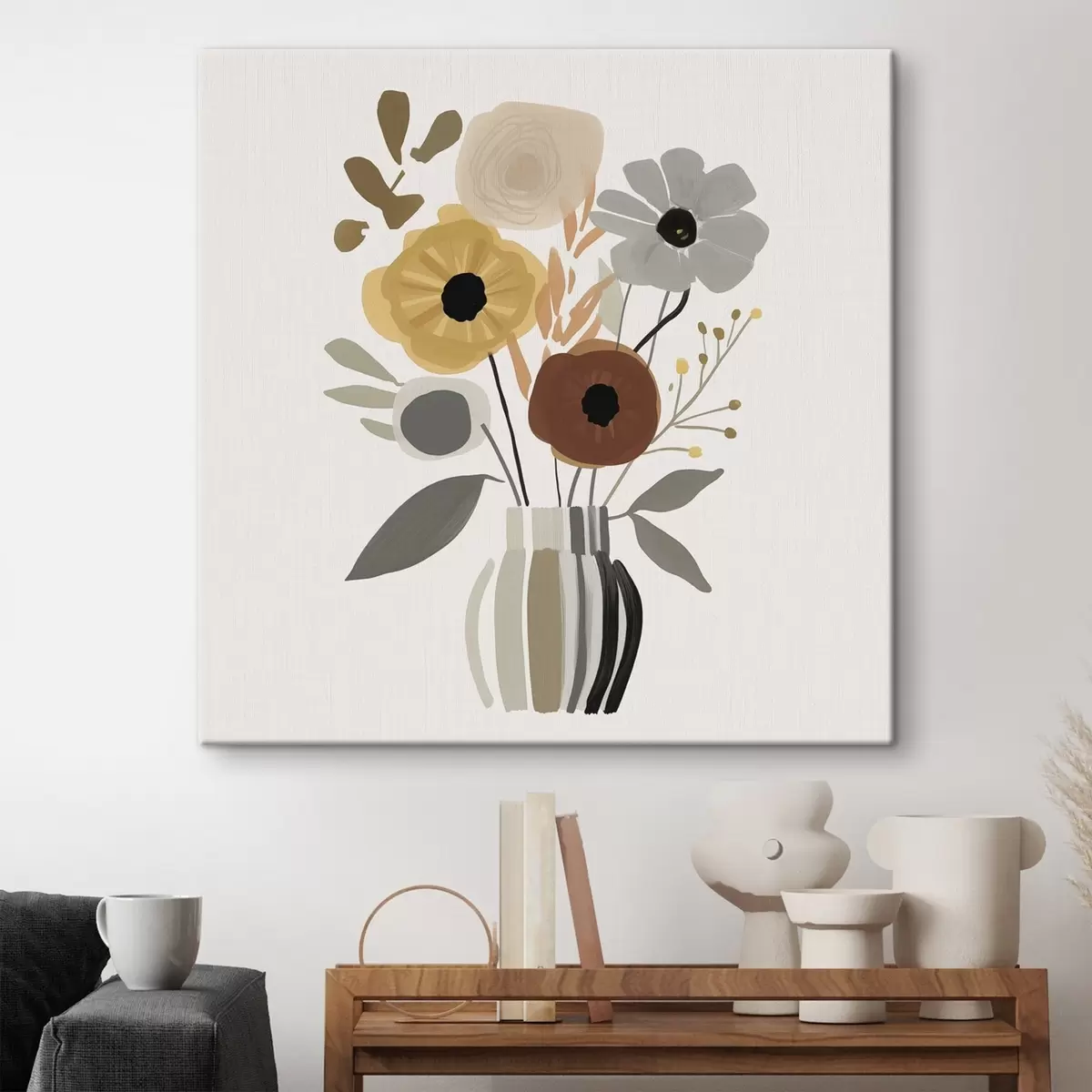 Glezna Ziedi vāzē s46302