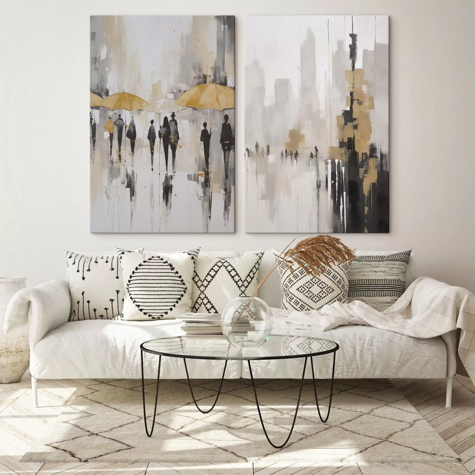 Glezna Abstrakts pilsētas ainava m00873