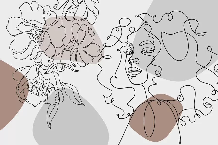 Fototapetes Meitene rindās w04724