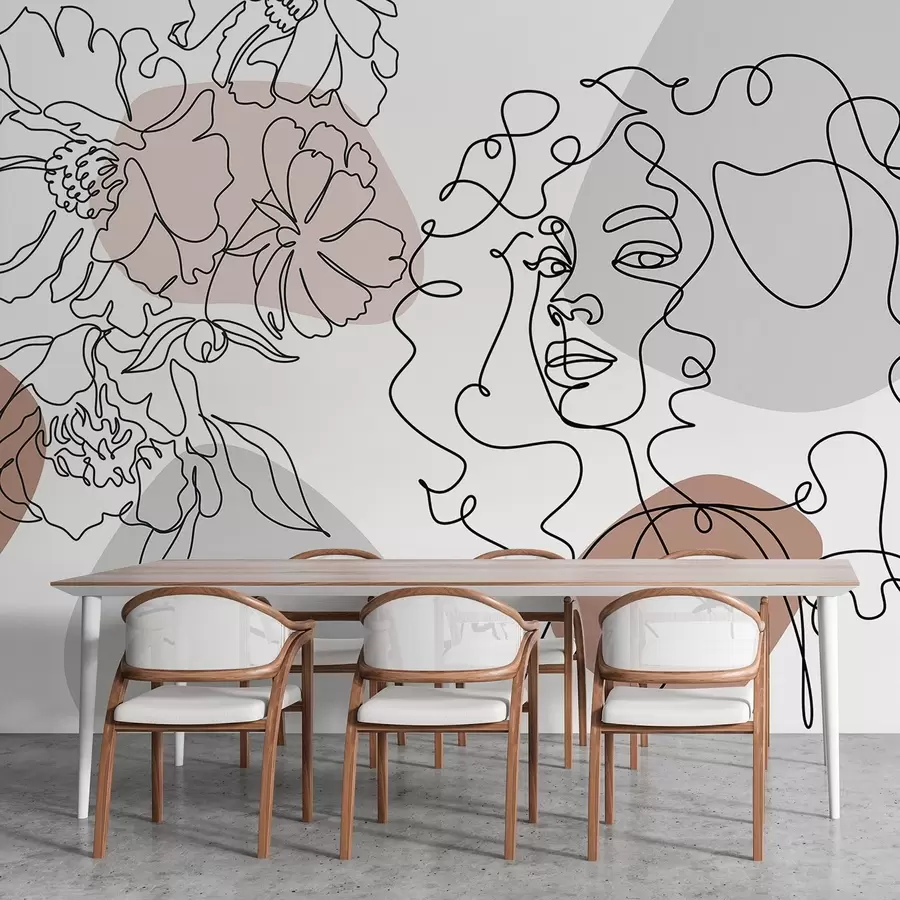 Fototapetes Meitene rindās w04724