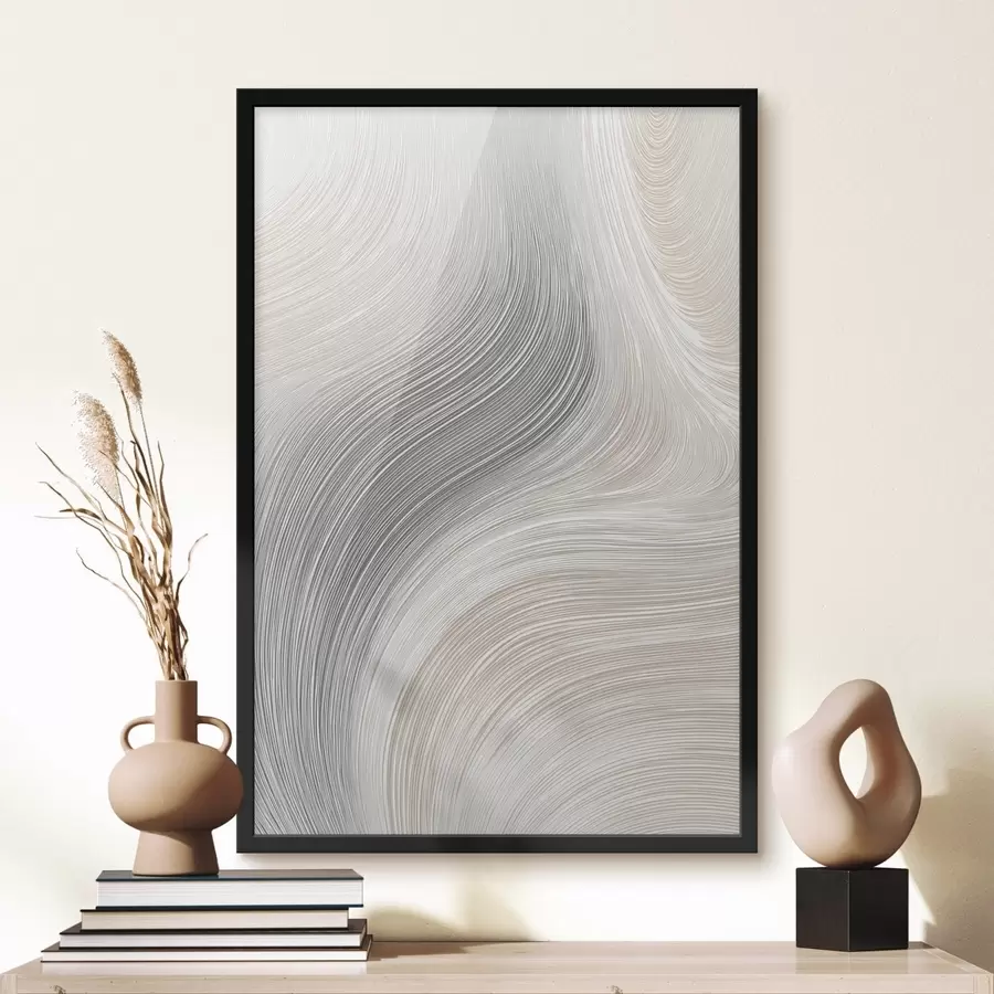 Fototapetes Abstraktas gludas līnijas neitrālās toņos f46154