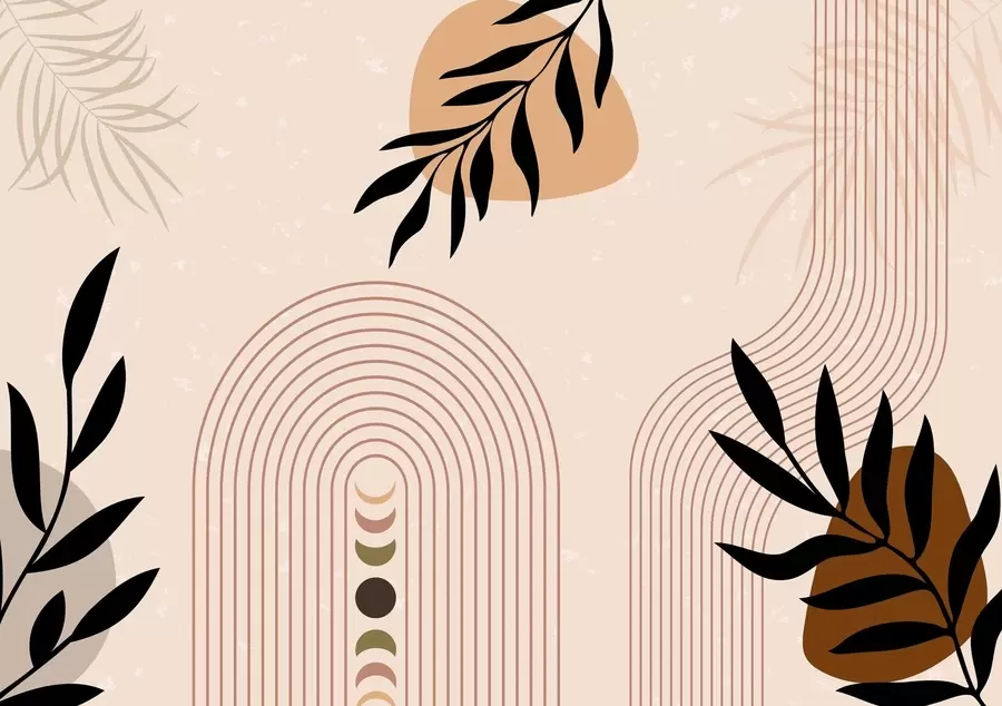 Fototapetes Kopsavilkums ar augiem w04745