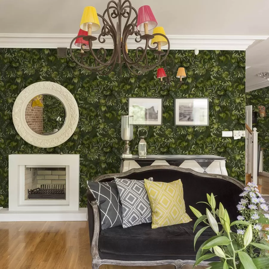 Fototapetes Blīvs zaļš lapojums uz tumši zaļa fona a00805