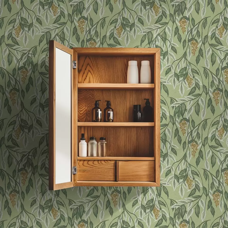 Fototapetes Zari ar ogu ķekariem uz zaļa fona a00734