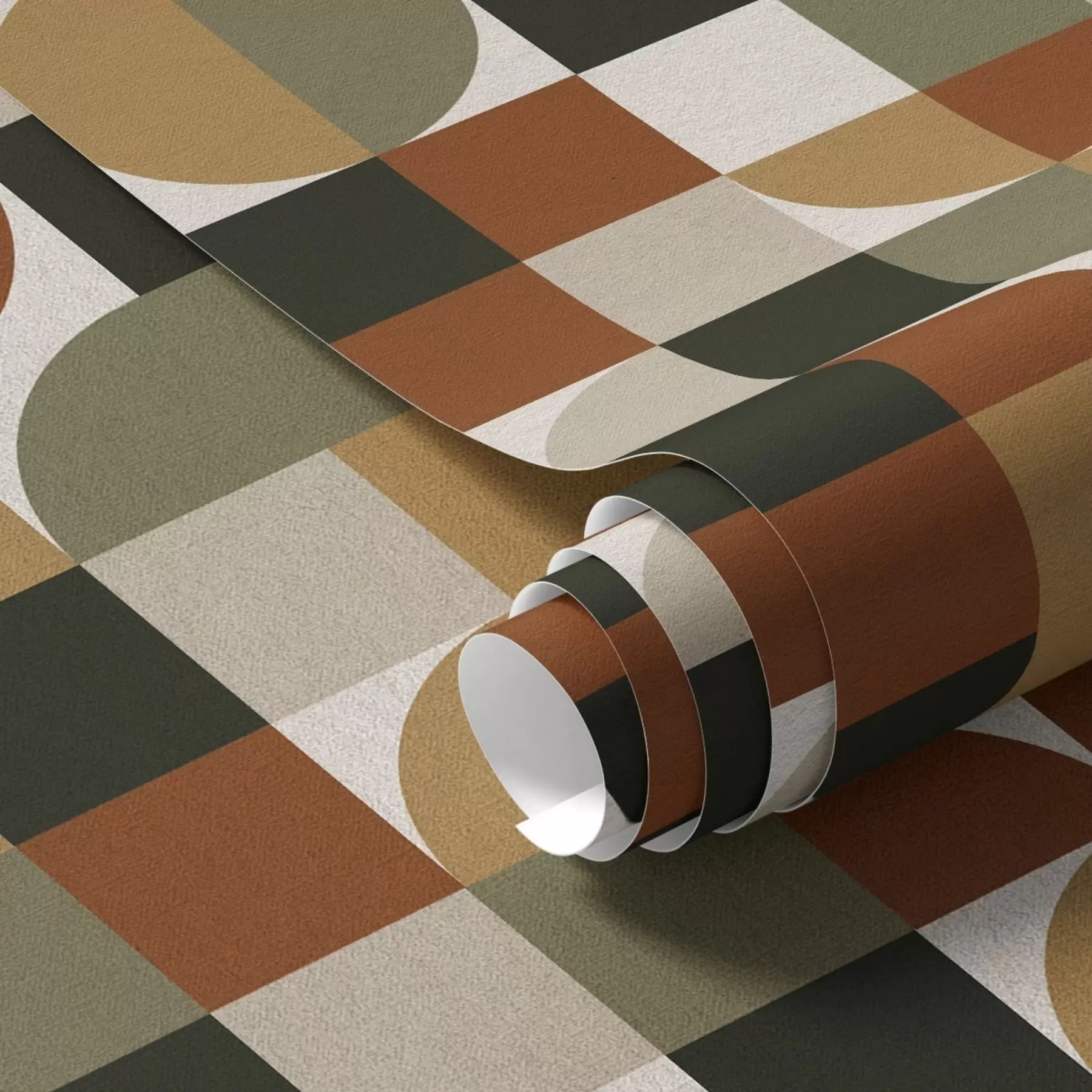 Fototapetes Moduļu ģeometrija siltos zemes toņos a00770