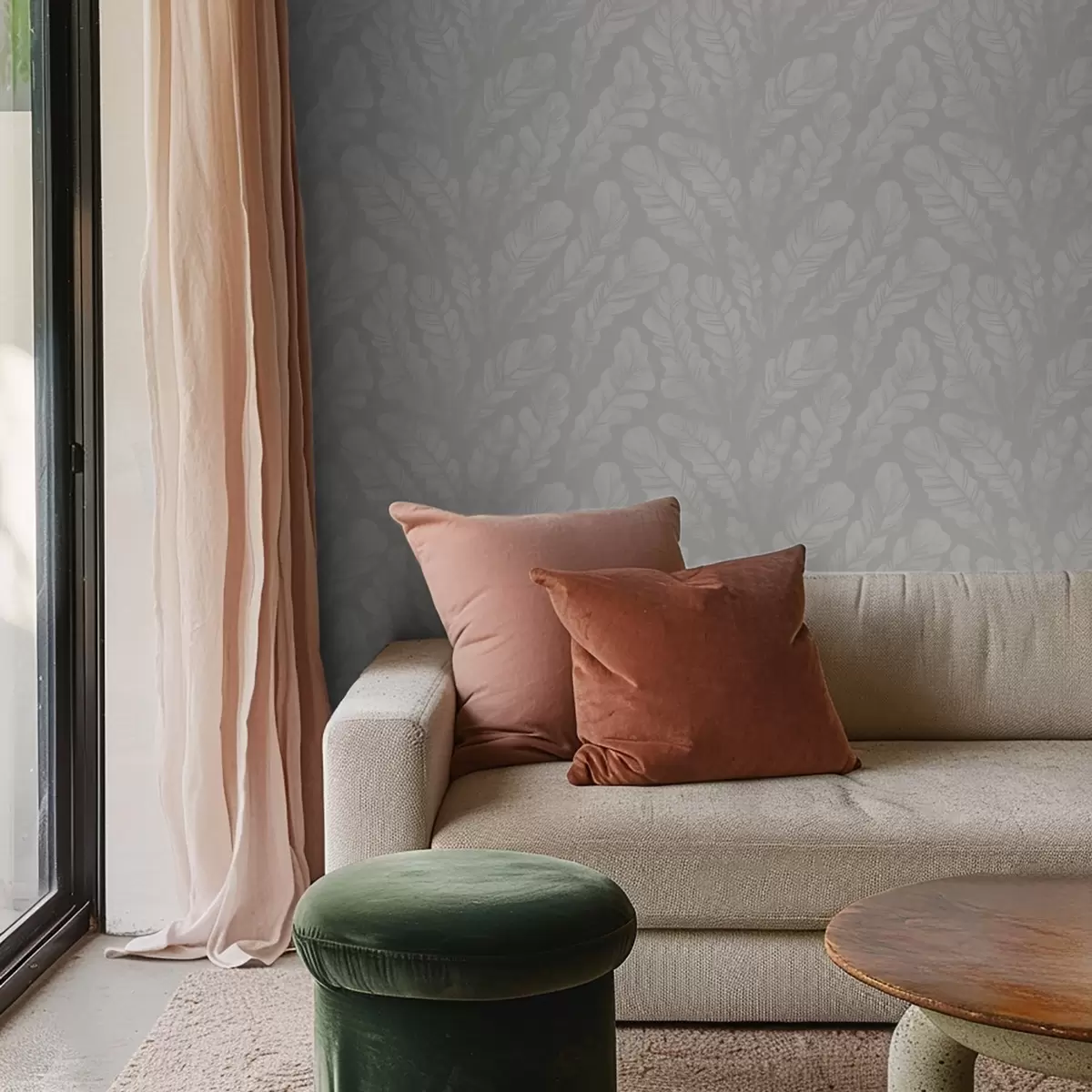 Tapetes Lielas spalvas maigās pelēkās toņos a00839