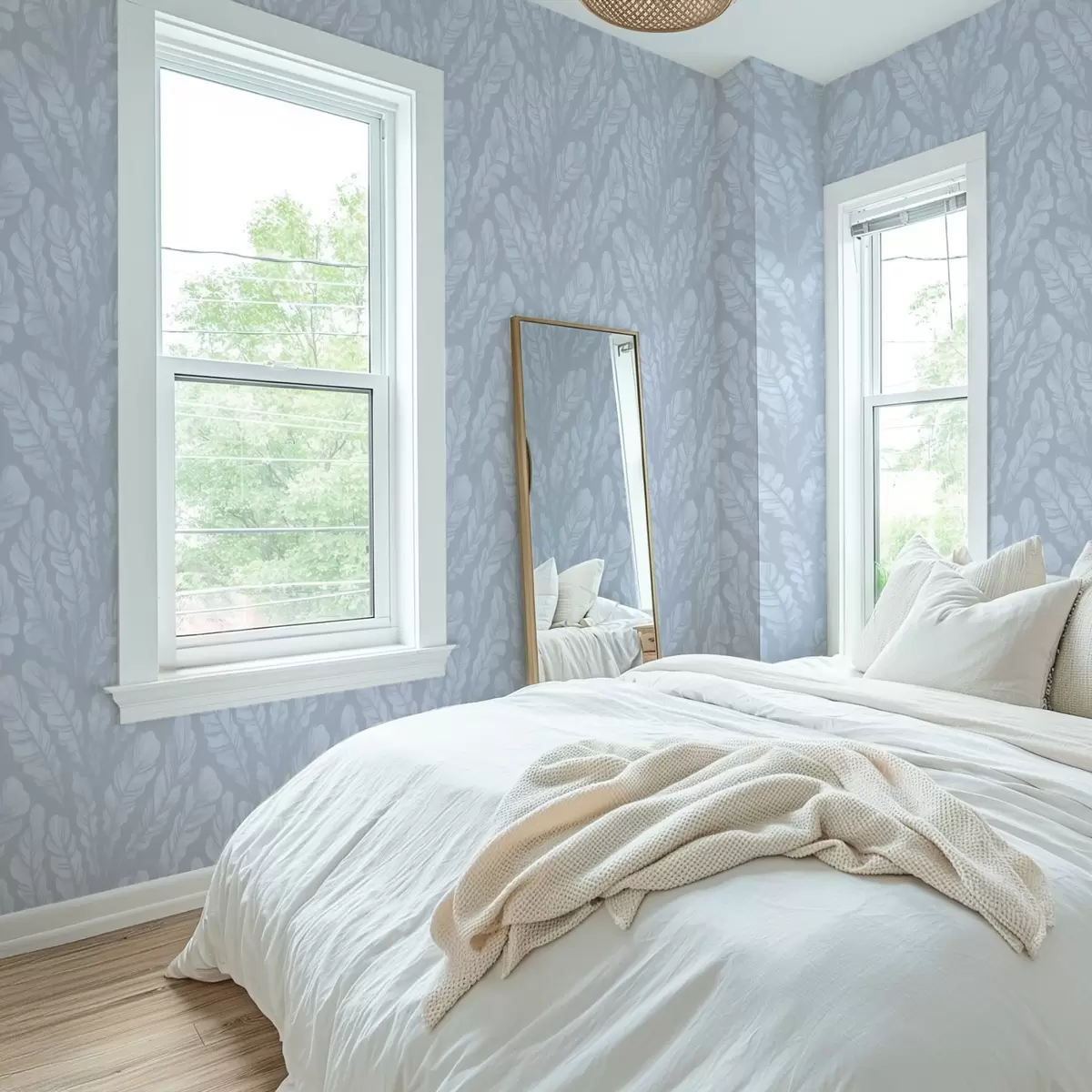 Tapetes Lielas spalvas gaiši zili pelēkā tonī a00839v1