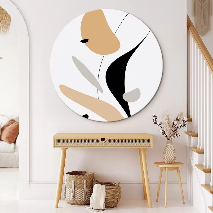 Glezna Abstrakta kompozīcija ar plankumiem un līnijām r46350