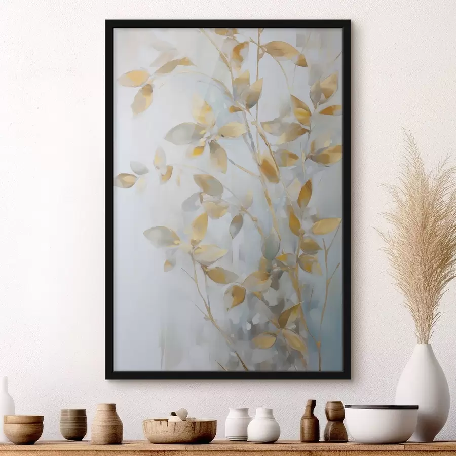 Fototapetes Abstraktas lapas, glezna imitācija f46348