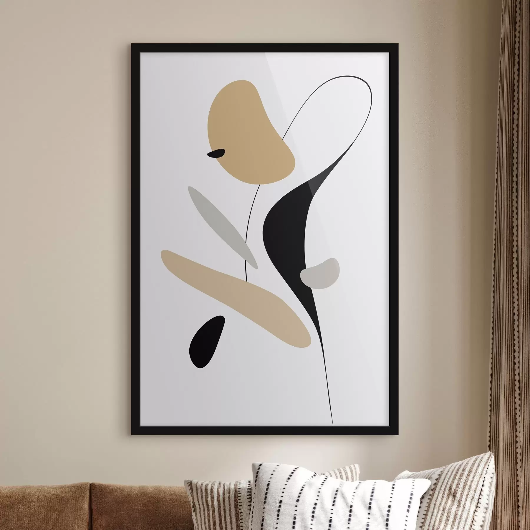 Fototapetes Abstrakta kompozīcija ar plankumiem un līnijām f46350