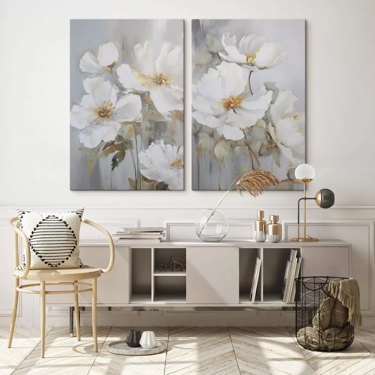 Glezna Abstraktu ziedu imitācija glezniecībā m00906