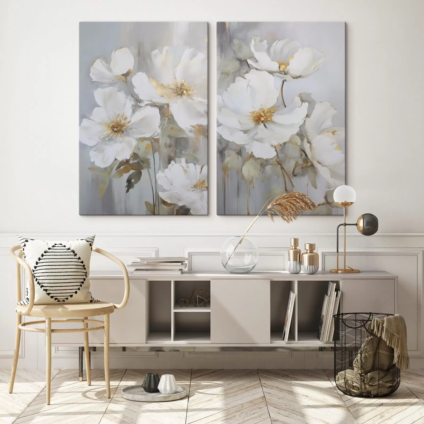 Glezna Abstraktu ziedu imitācija glezniecībā m00906