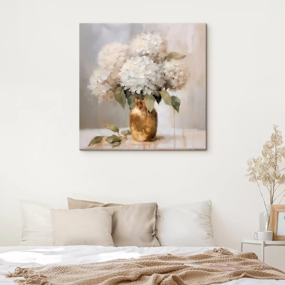 Glezna Delikāts hortenziju pušķis vāzē s46263