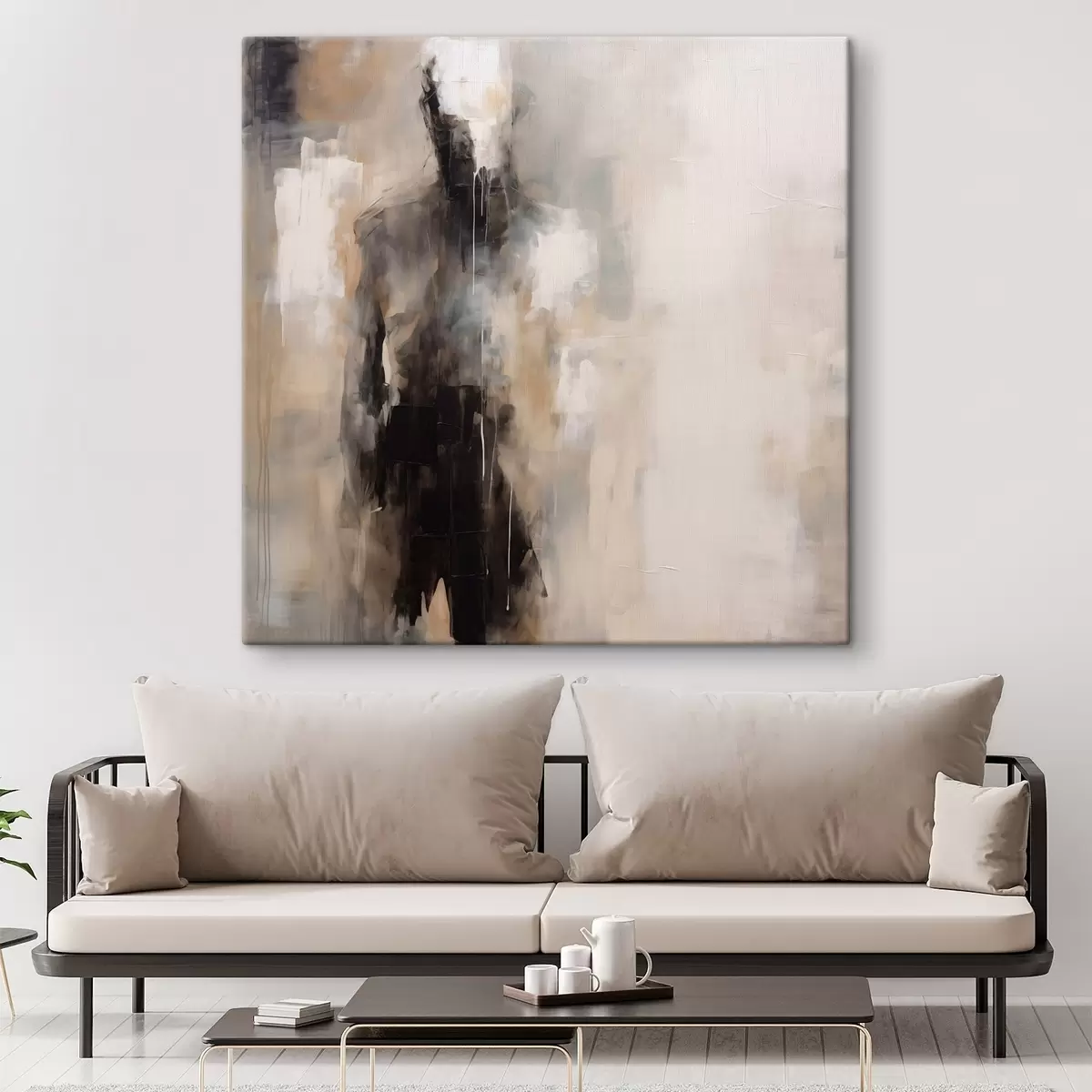 Glezna Abstrakta cilvēka figūra ēnās s46360