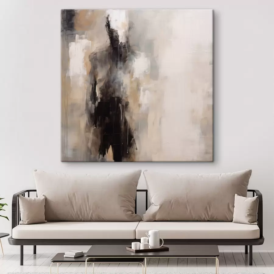 Glezna Abstrakta cilvēka figūra ēnās s46360