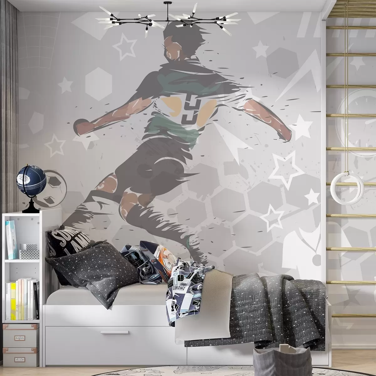 Fototapetes Futbols zaļā tintē w04763