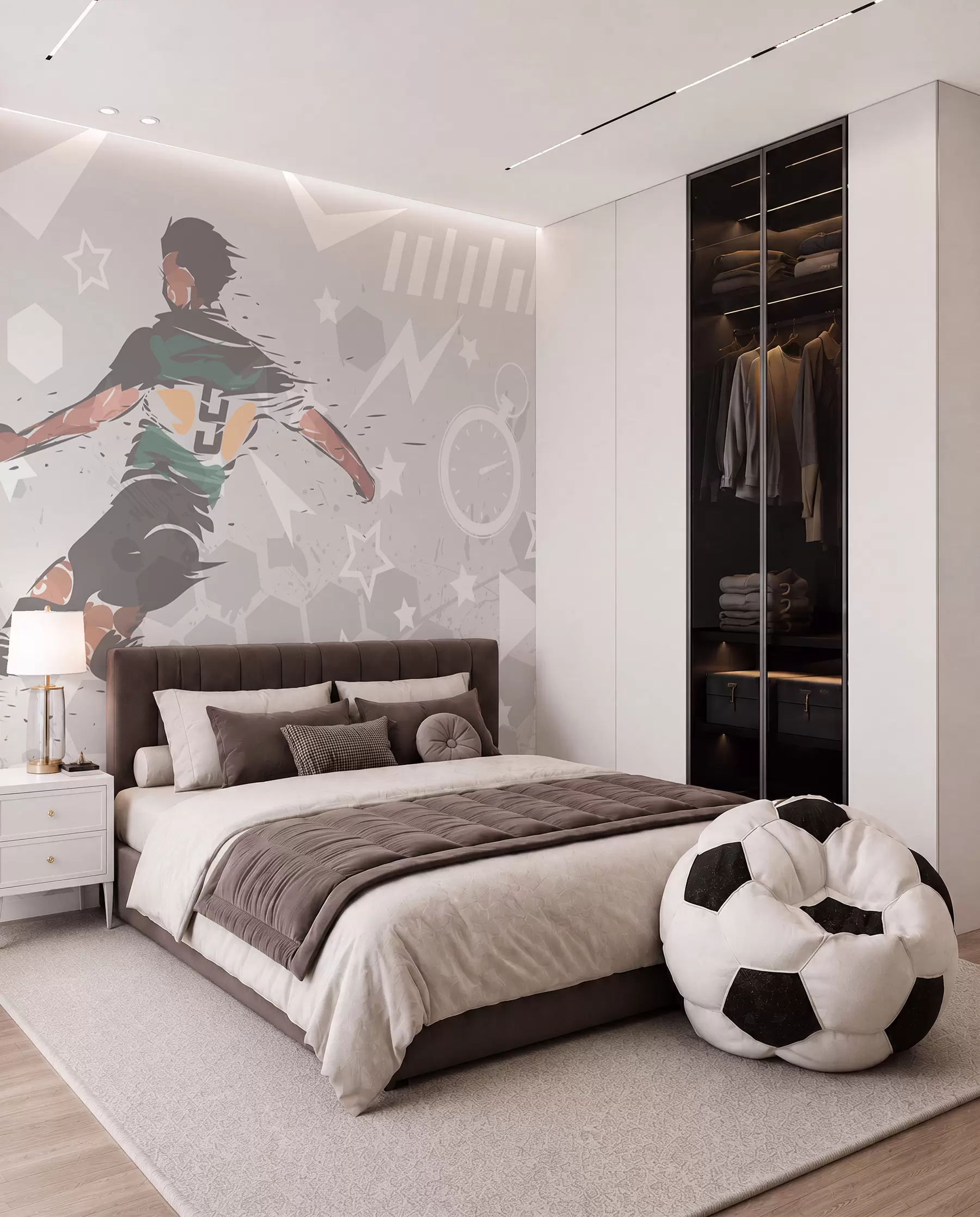 Fototapetes Futbols zaļā tintē w04763