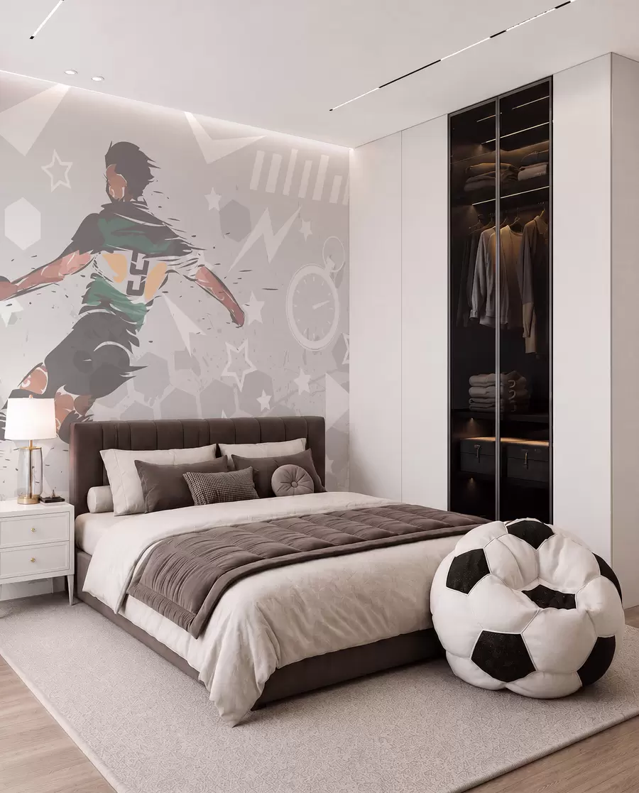 Fototapetes Futbols zaļā tintē w04763