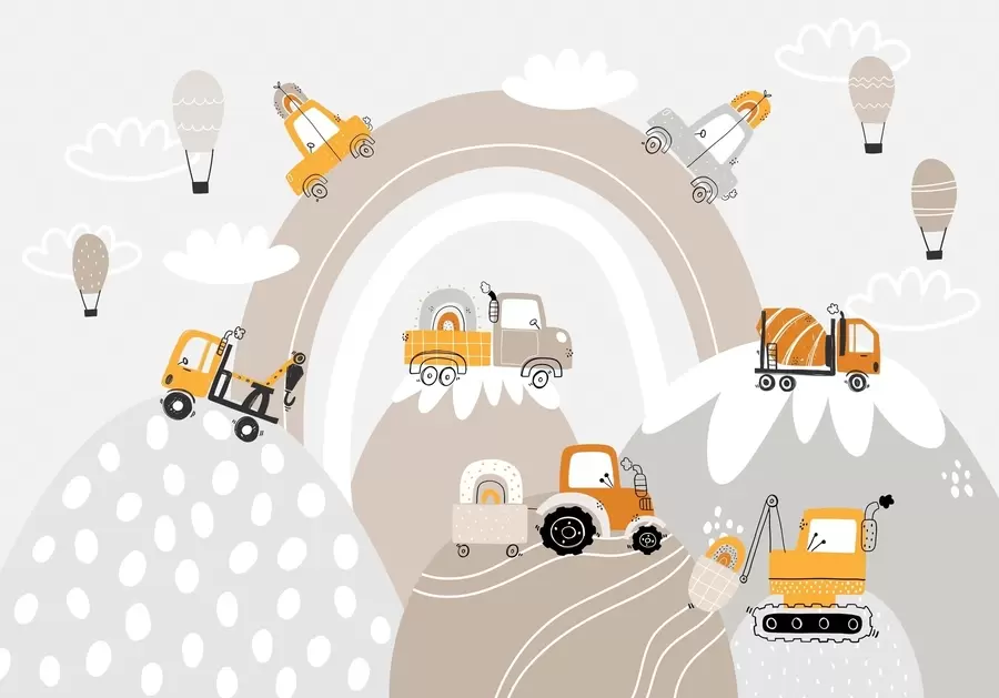 Fototapetes Bērnu automašīnas, traktori w04765