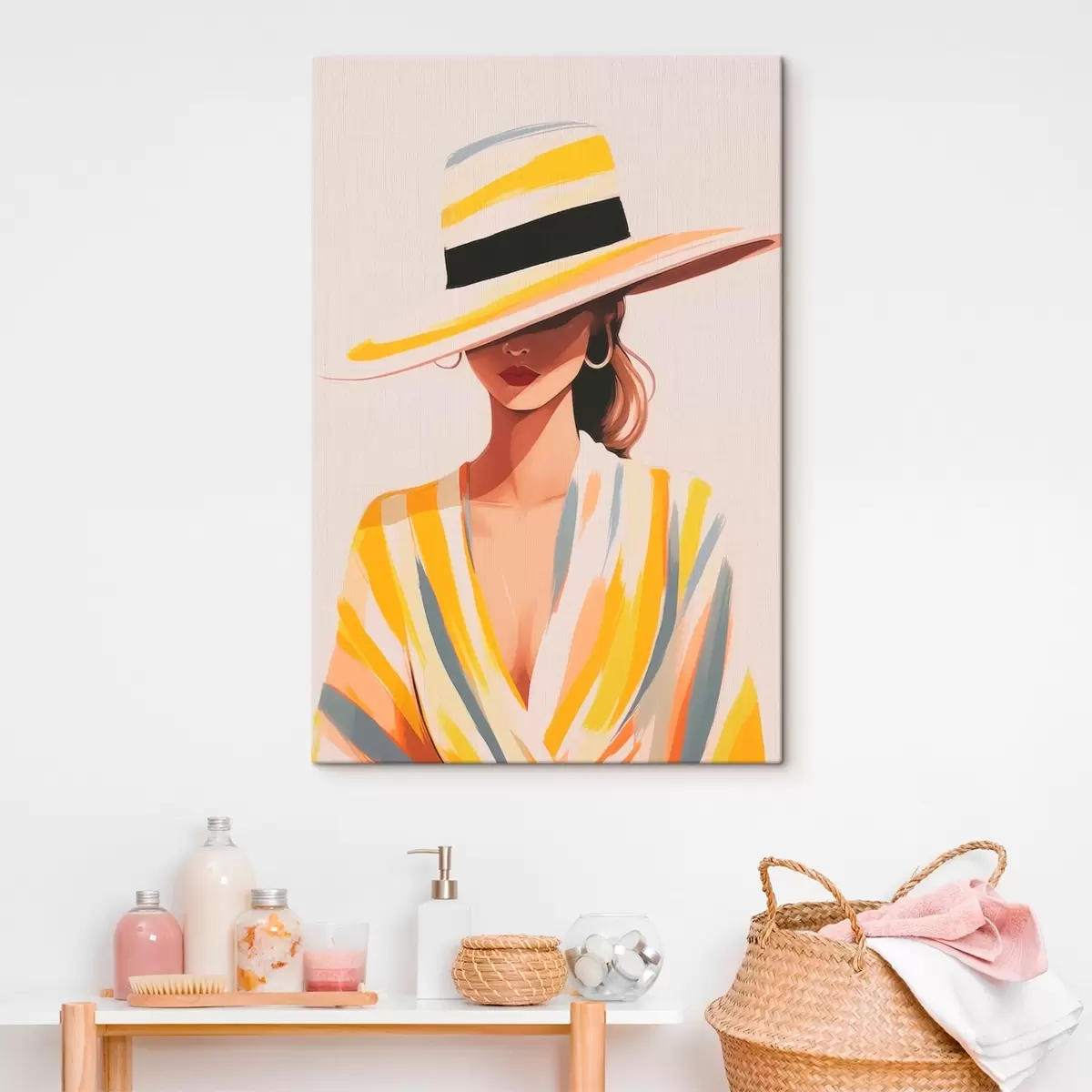 Glezna Meitene cepurē s46421