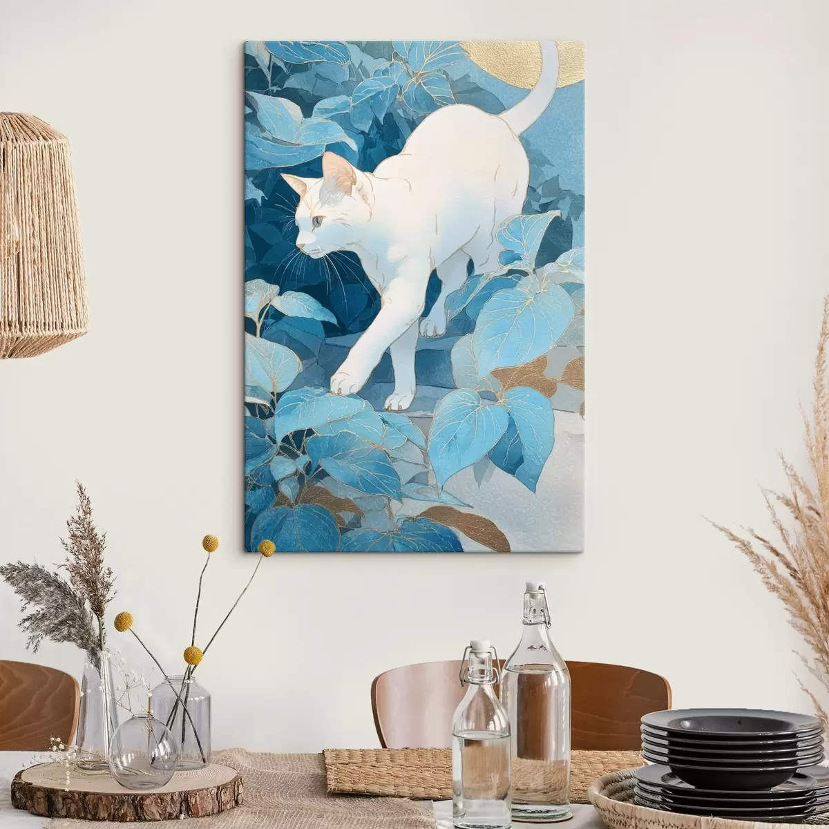 Glezna Kaķis starp lapām s46362
