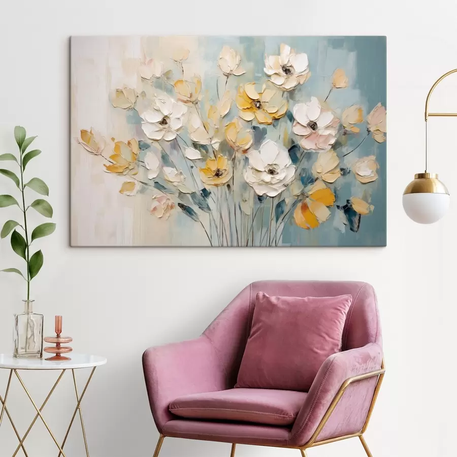 Glezna Ziedi dažādās krāsās s46397