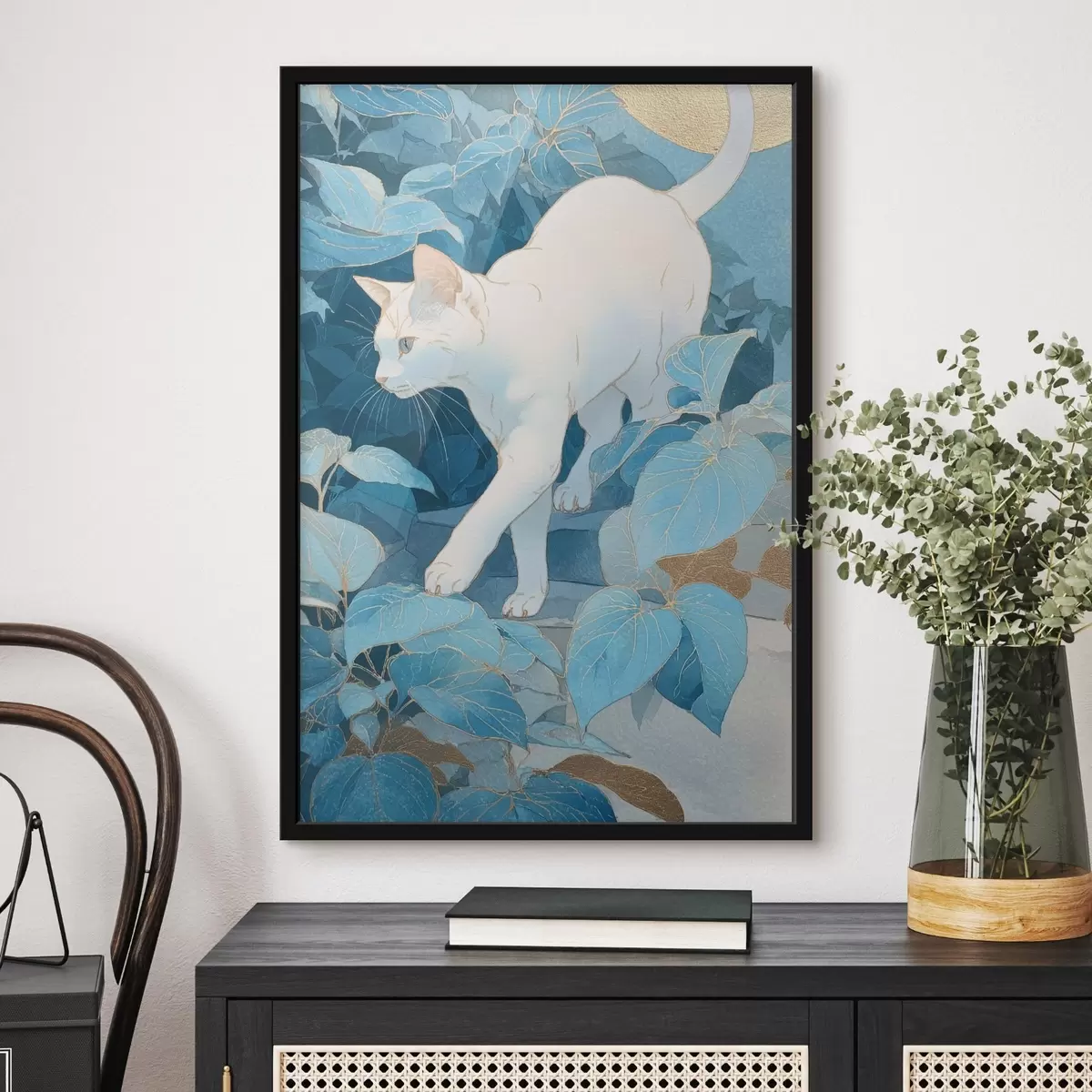 Plakāts Kaķis starp lapām f46362