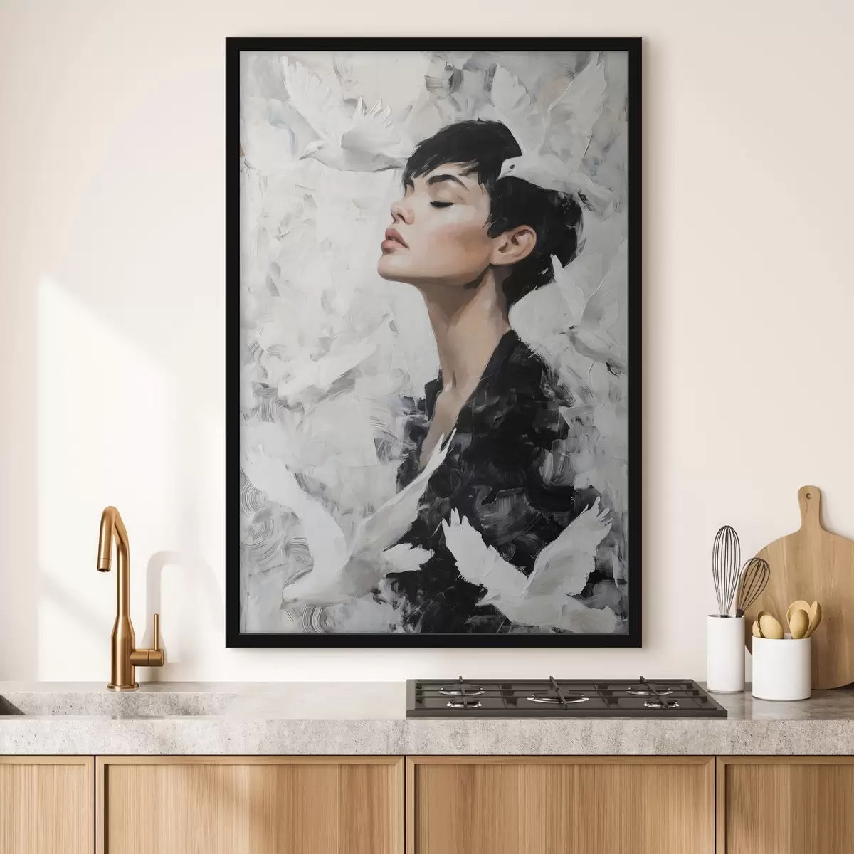 Plakāts Meitene un putni f46365