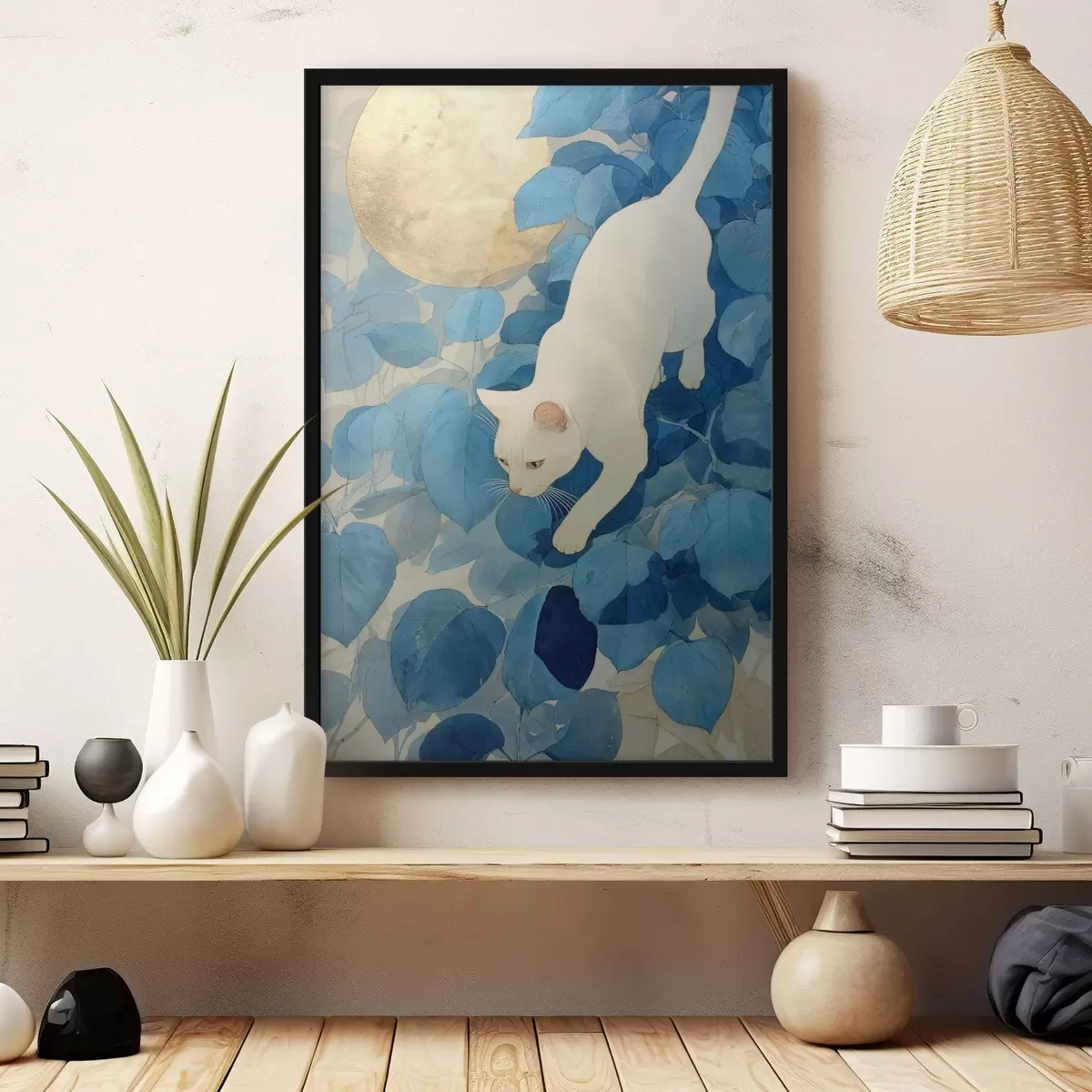 Plakāts Baltā kaķe f46425