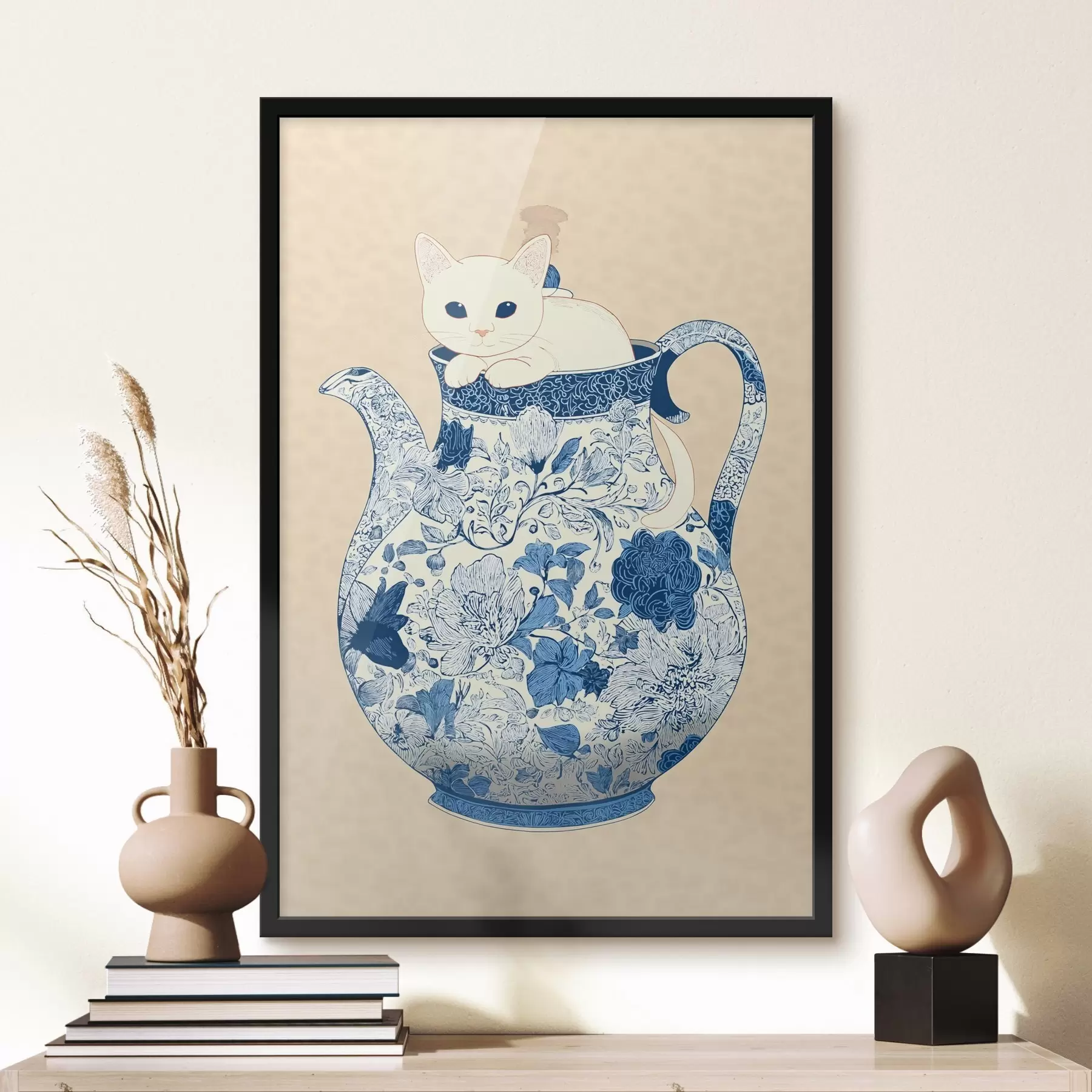 Fototapetes Kaķis krūkā f46432