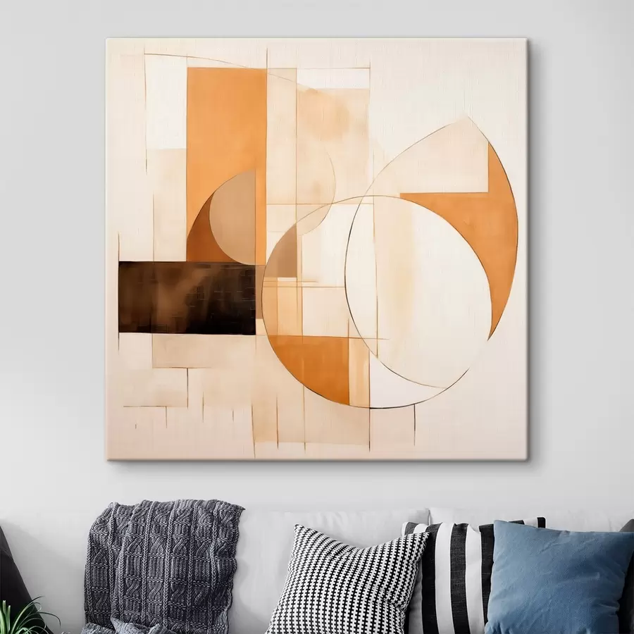 Glezna Abstrakta minimālisma kompozīcija siltos toņos s46321