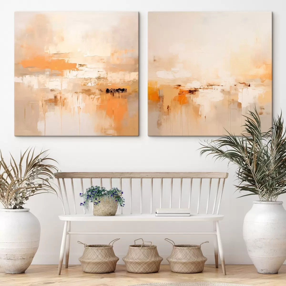 Glezna Gaiša abstraktā glezna rudens toņos m00895