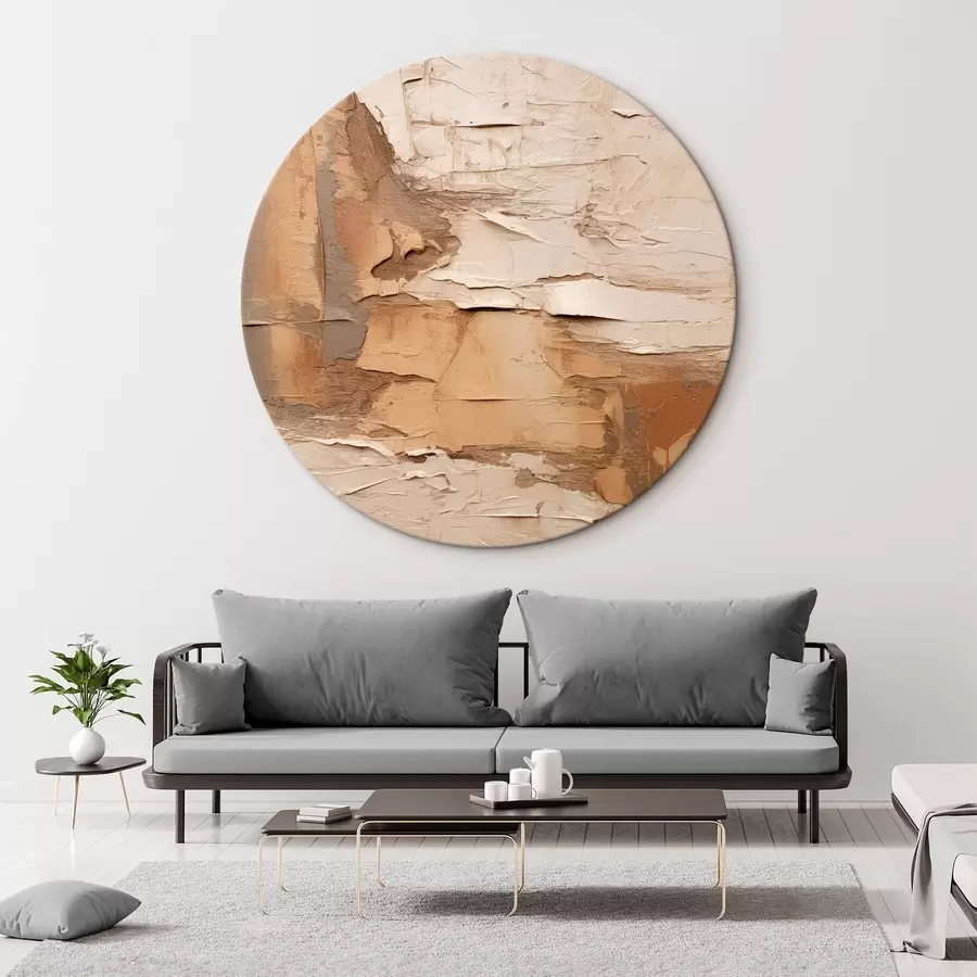 Glezna Abstrakta glezna ar bieziem triepieniem, smilškrāsas un brūnos toņos, faktūru virsmu, neitrālu krāsu paleti r46273