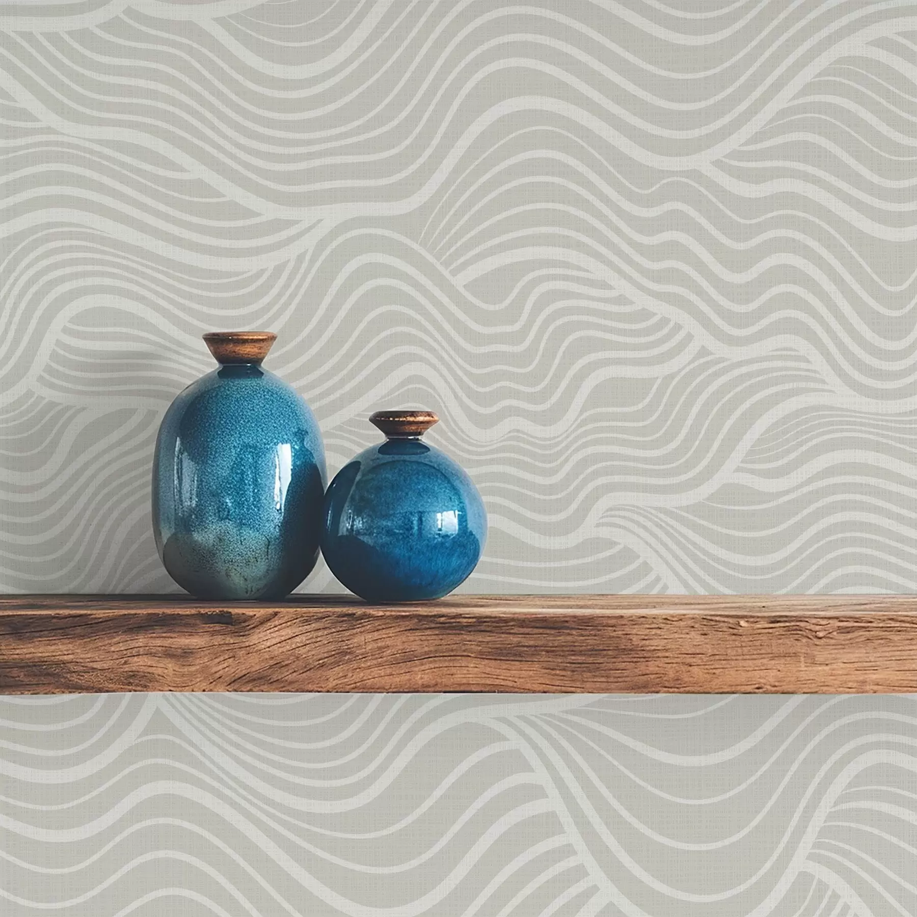 Fototapetes Viļņi uz pelēkā olīvu fona ar auduma tekstūru a00681