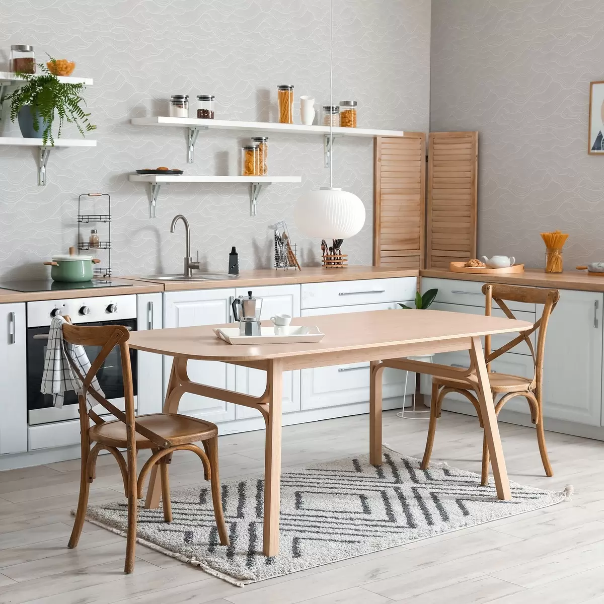 Tapetes Ļoti gaiši pelēki viļņi ar smalku līniju ritmu a00682