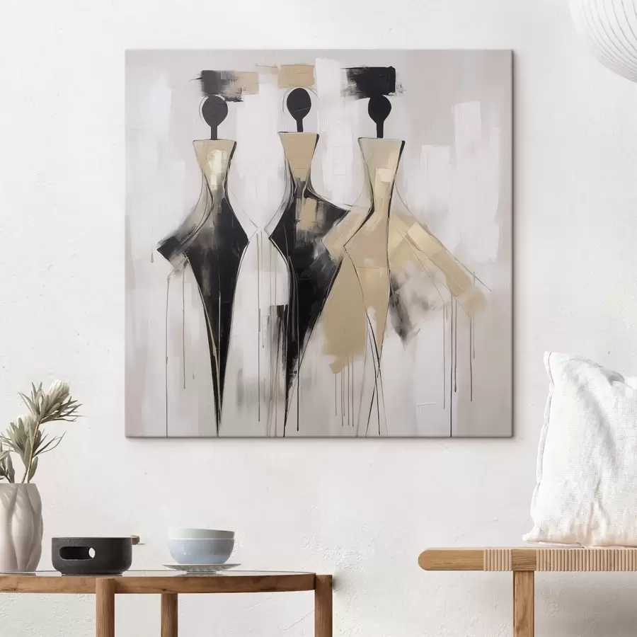 Glezna Abstrakti silueti s46436