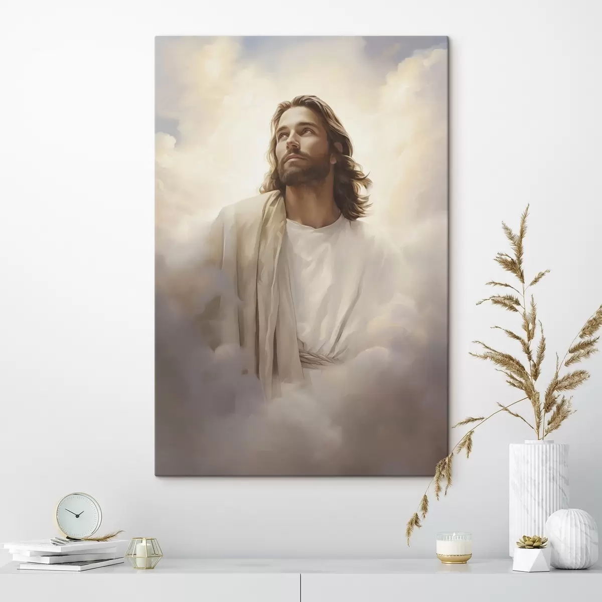 Glezna Jēzus starp mākoņiem s46445