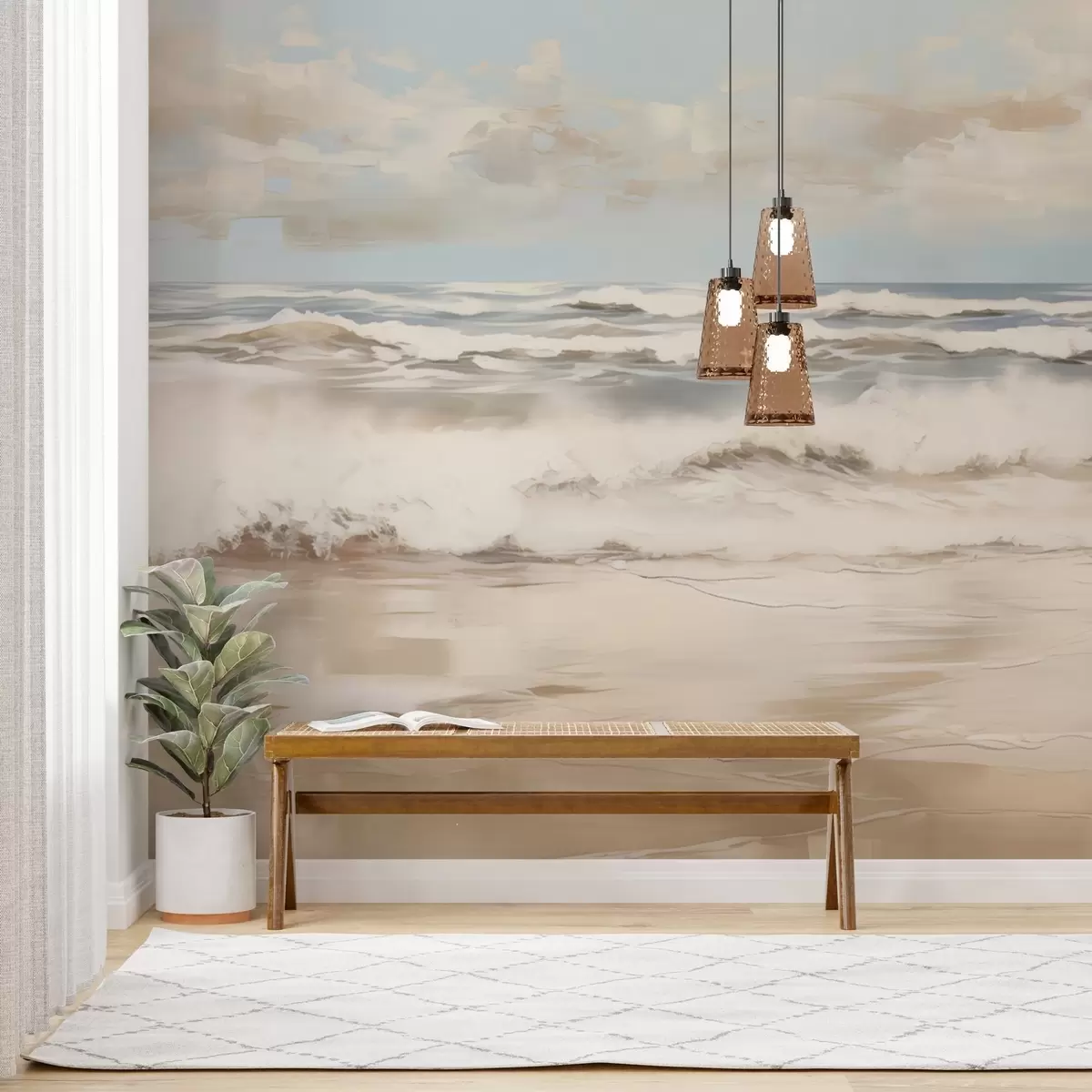 Fototapetes Pastelkrāsas jūras ainava w04836