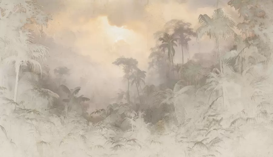 Fototapetes Stilizēta džungļi uz sienas w04839