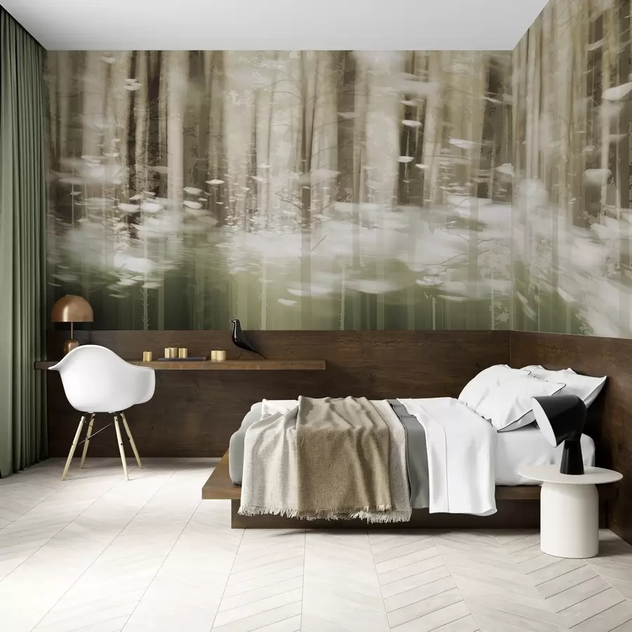 Fototapetes Stilizēti koku stumbri pasteļtoņos w04844