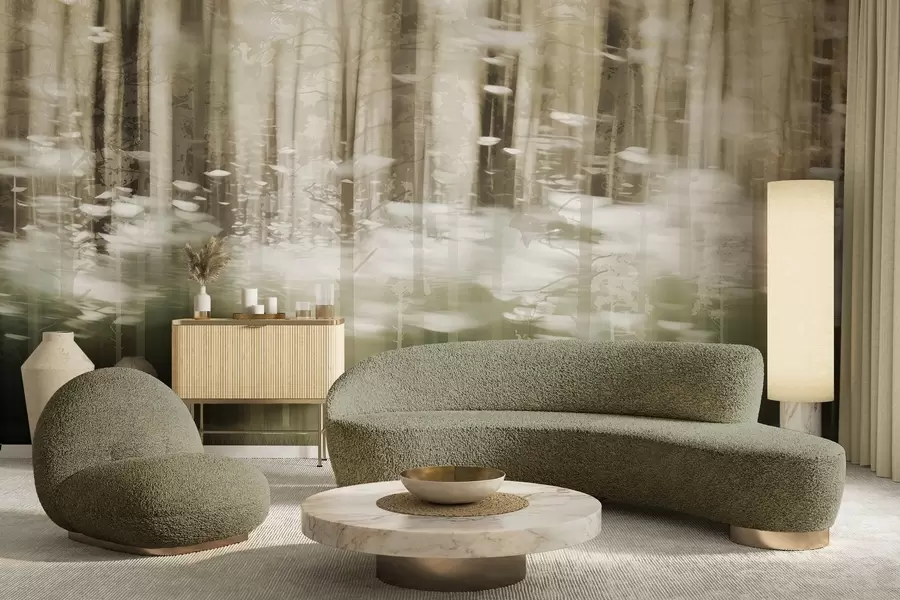 Fototapetes Stilizēti koku stumbri pasteļtoņos w04844