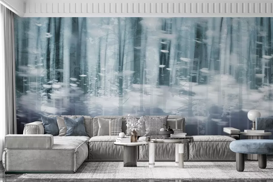 Fototapetes Stilizēti koku stumbri pasteļtoņos w04844v1