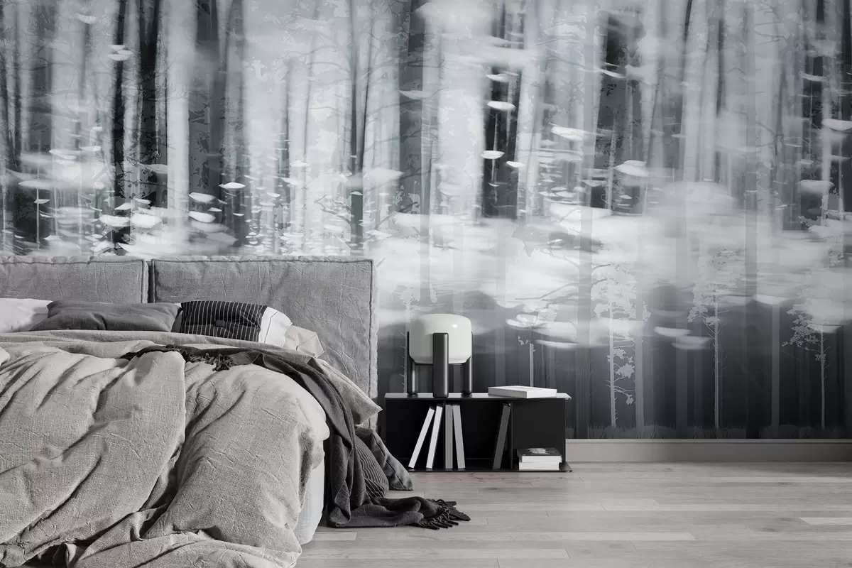 Fototapetes Stilizēti koku stumbri pasteļtoņos w04844v2