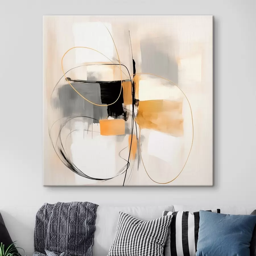 Glezna Abstrakts, līnijas un formas eļļas stilā s46322