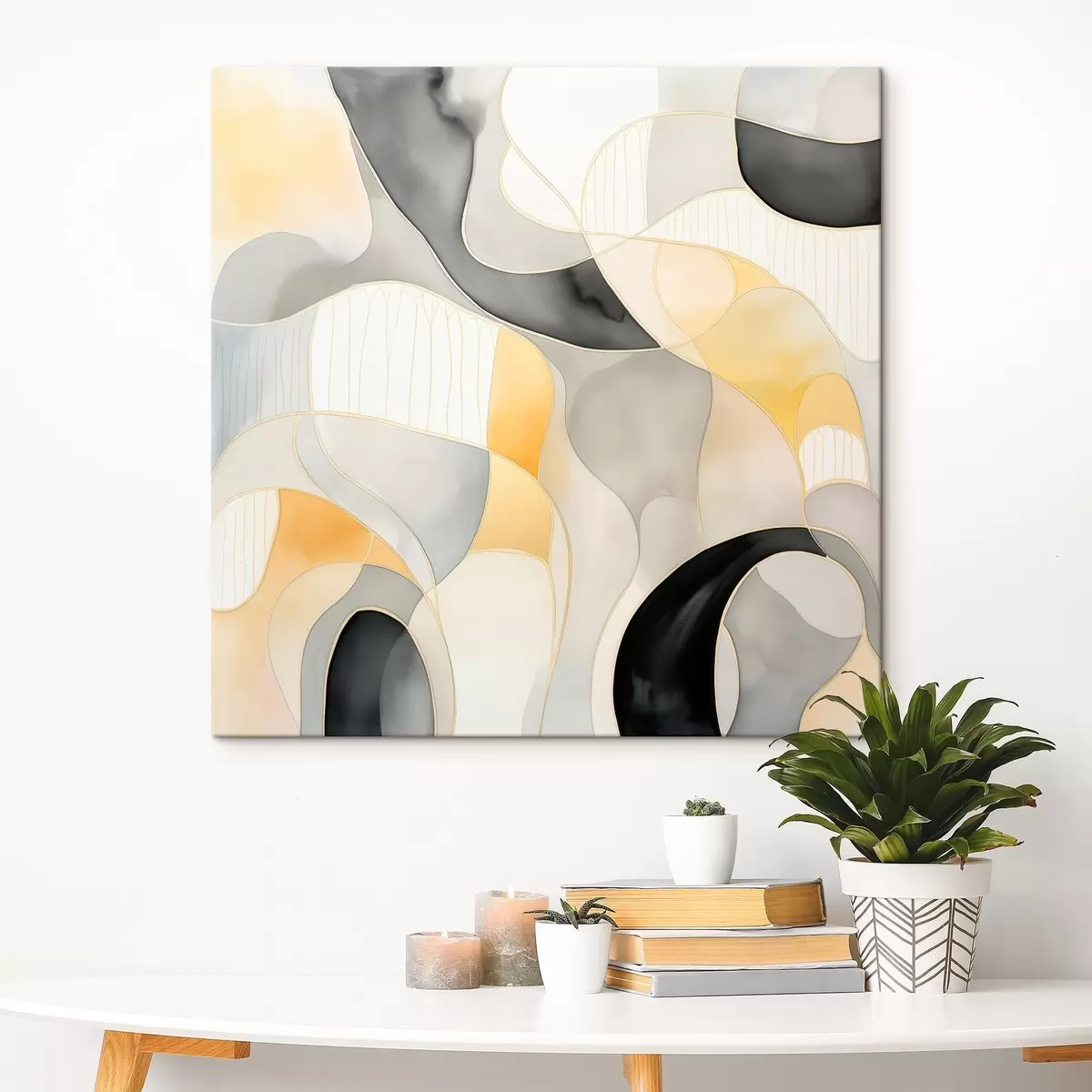 Glezna Viļņotas formas spirta tintes stilā s46329