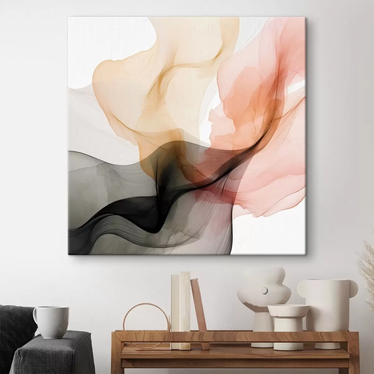 Glezna Koraļļu un pelēkā krāsa delikātā stilā s46333